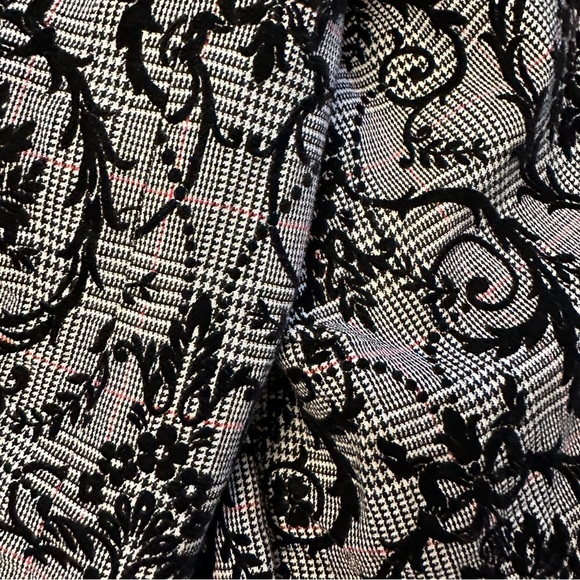 Vintage Alberto Makali Velvet Paisley Plaid Pants Size 4 - Picture 11 of 11